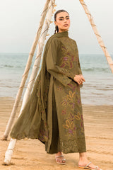RANG RASIYA - Unstitched 3PC Luxury Lawn Embroidered Suit - SNW - 5108
