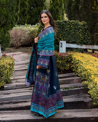 Mushq - Unstitched  3PC Luxury Dhanak Embroidered Suit - SNW-7122