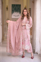 Aneelas - 3PC Luxury Lawn Embroidered Suit - SNW-1113