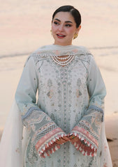 Qalamkar - Unstitched 3PC Luxury Lawn Embroidered Suit - SNW-1153