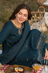 Allys 3PC Lawn Embroidered Shirt with Embroidered Organza Dupatta- SNW-5118