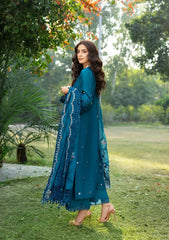 Elaf - 3PC Luxury Dhanak Embroidered Suit - SNW-7125
