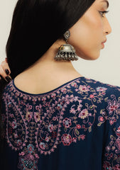 ZARA SHAHJAHAN - Unstitched 3PC Luxury Dhanak Embroidered Suit - SNW-7135