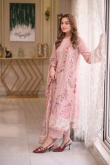 Aneelas - 3PC Luxury Lawn Embroidered Suit - SNW-1113