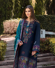 Mushq - Unstitched  3PC Luxury Dhanak Embroidered Suit - SNW-7122