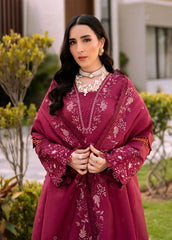 Florent - Unstitched 3PC Luxury Lawn Embroidered Suit - SNW-1161
