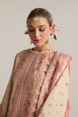 Hussain Rehar - Unstitched 3PC Luxury Lawn Embroidered Suit - SNW-1168