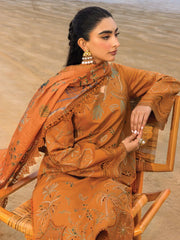 RANG RASIYA - Unstitched 3PC Luxury Lawn Embroidered Suit - SNW - 5107