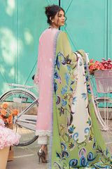 MUSHQ- Unstitched 3PC Luxury Lawn Embroidered Suit - SNW - 5110