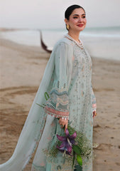 Qalamkar - Unstitched 3PC Luxury Lawn Embroidered Suit - SNW-1153