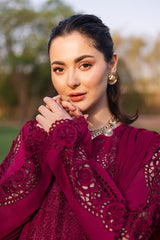 MANARA - Unstitched 3PC Luxury Lawn Embroidered Suit - SNW-1167