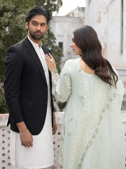 MAHNUR - 3PC Lawn Embroidered Suit - SNW-1123