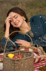 Allys 3PC Lawn Embroidered Shirt with Embroidered Organza Dupatta- SNW-5118