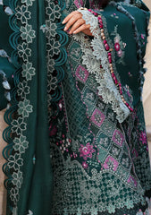 Republic Womenswear- 3PC Unstitched Luxury Dhanak Embroidered Suit - SNW-7166