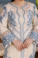 Aneelas - Unstitched 3PC Luxury Dhanak Embroidered Suit - SNW-7150