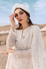 MARIA.B - 3PC Unstitched Luxury Dhanak Embroidered Suit - SNW-7129
