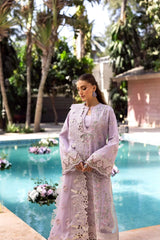 Akbar Aslam - Unstitched  3PC Luxury Lawn Embroidered Suit - SNW - 1141