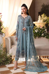 Maria.B - Unstitched 3PC Luxury Viscose Embroidered Suit - SNW-7118