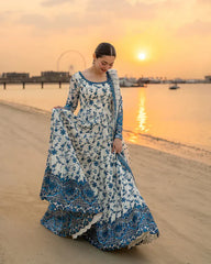 Faiza Saqlain - 3PC Luxury Lawn Embroidered Suit - SNW-1176