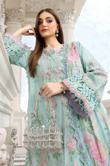 MARIA.B - 3PC Unstitched Luxury Dhanak Embroidered Suit - SNW-7138