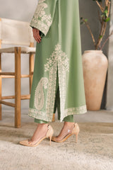 Mirana - Unstitched 3PC Luxury Lawn Embroidered Suit - SNW - 5122