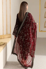 Jazmin- Unstitched 3PC Luxury Velvet Embroidered Suit - SNW-7171