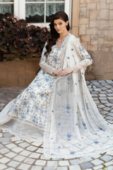 Bareeze- Unstitched 3PC Luxury Lawn Embroidered Suit - SNW-5115