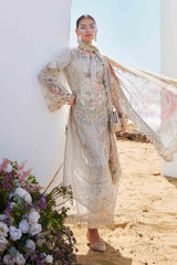 Maria.B- Unstitched 3PC Lawn Embroidered Suit - SNW-1135