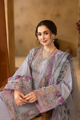 Saira Rizwan- Unstitched 3PC Luxury Lawn Embroidered Suit - SNW - 5120