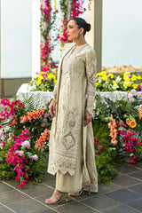 Akbar Aslam - Unstitched  3PC Luxury Dhanak Embroidered Suit - SNW-7123