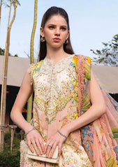 MARIA.B.- 3PC PRINTED SHIRT WITH PATCHES AND CHIFFON DUPATA AND TROUSER - SNW-4105