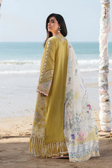 Qalamkar - Unstitched  3PC Luxury Lawn Embroidered Suit - SNW-1164