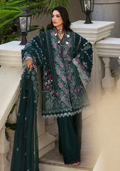 Republic Womenswear- 3PC Unstitched Luxury Dhanak Embroidered Suit - SNW-7166