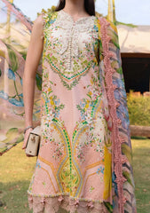 MARIA.B.- 3PC PRINTED SHIRT WITH PATCHES AND CHIFFON DUPATA AND TROUSER - SNW-4105