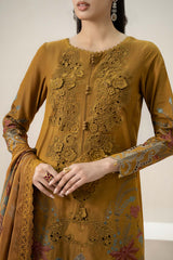 Maria.B - Unstitched  3PC Luxury Lawn Embroidered Suit - SNW - 1142