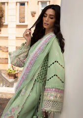 Republic Womenswear - Unstitched 3PC Lawn Embroidered Shirt with Slub Net Dupatta- SNW-1178