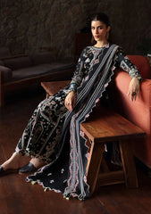 Qalamkar - Unstitched 3PC Luxury Lawn Embroidered Suit - SNW-1131