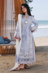 Qalamkar - Unstitched 3PC Luxury Lawn Embroidered Suit - SNW-1128