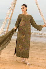 RANG RASIYA - Unstitched 3PC Luxury Lawn Embroidered Suit - SNW - 5108
