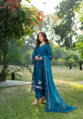 ELAF - Unstitched 3PC Luxury Lawn Embroidered Suit - SNW-1192