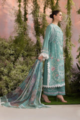 Sobia Nazir - Unstitched 3PC Lawn Embroidered Shirt with Chiffon Dupatta- SNW-1177