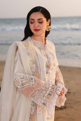 Qalamkar - Unstitched 3PC Luxury Lawn Embroidered Suit - SNW-1129