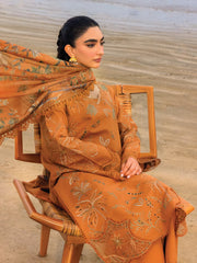 RANG RASIYA - Unstitched 3PC Luxury Lawn Embroidered Suit - SNW - 5107