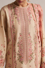 Hussain Rehar - Unstitched 3PC Luxury Lawn Embroidered Suit - SNW-1168