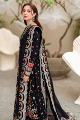 Qalamkar - 3PC Luxury Lawn Embroidered Suit - SNW-1118