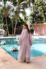 Akbar Aslam - Unstitched  3PC Luxury Lawn Embroidered Suit - SNW - 1141