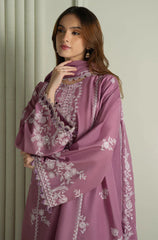 CROSS STITCH - 3PC Luxury Lawn Embroidered Suit - SNW - 5102