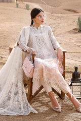 MARIA.B - 3PC Unstitched Luxury Dhanak Embroidered Suit - SNW-7129
