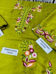 Ethnc - Silk Embroided 2PC Article - SNW-9106