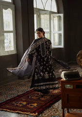 KAHF - Unstitched 3PC Luxury Lawn Embroidered Suit - SNW-1148
